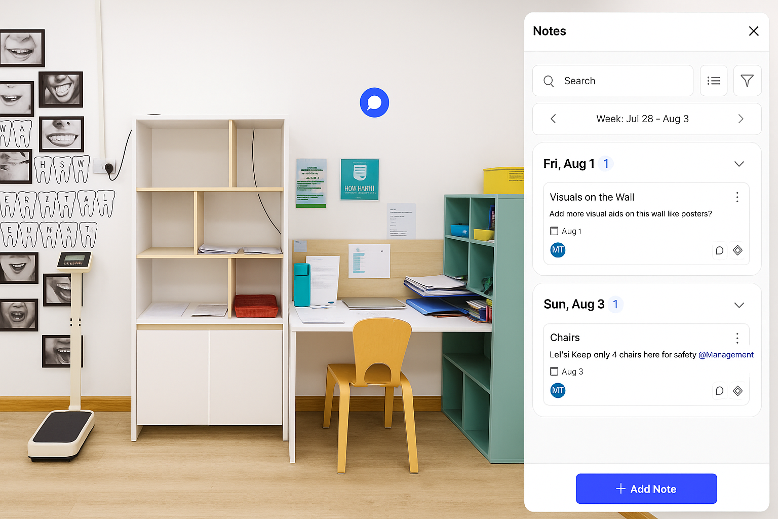 notes in virtual tours